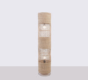 Long cylindrical bamboo floor lamp - Vitrine Furniture - Lighting