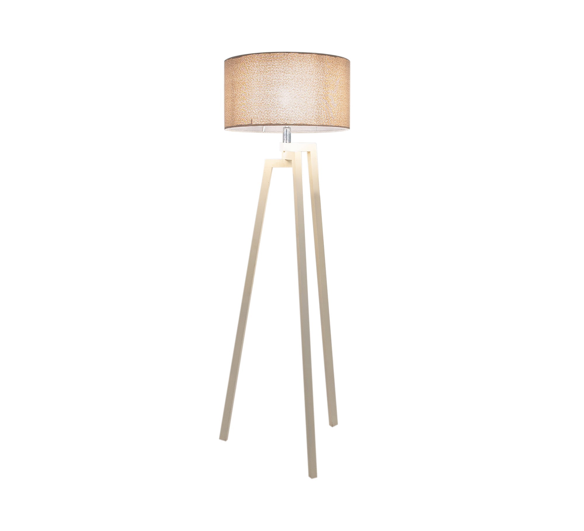 Long Leg Floor Lamp with Beige Shabou - Vitrine Furniture - Lighting