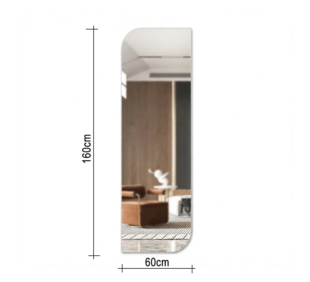 Long-length mirror with a single curved angle - Vitrine Furniture - Mirrors