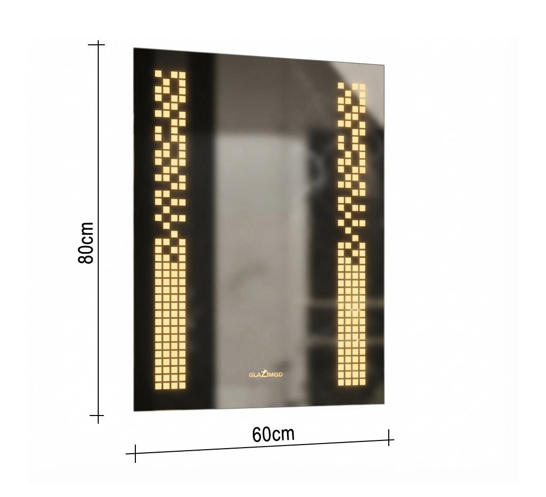 Long-length mirror with mosaic light strips - Vitrine Furniture - Mirrors
