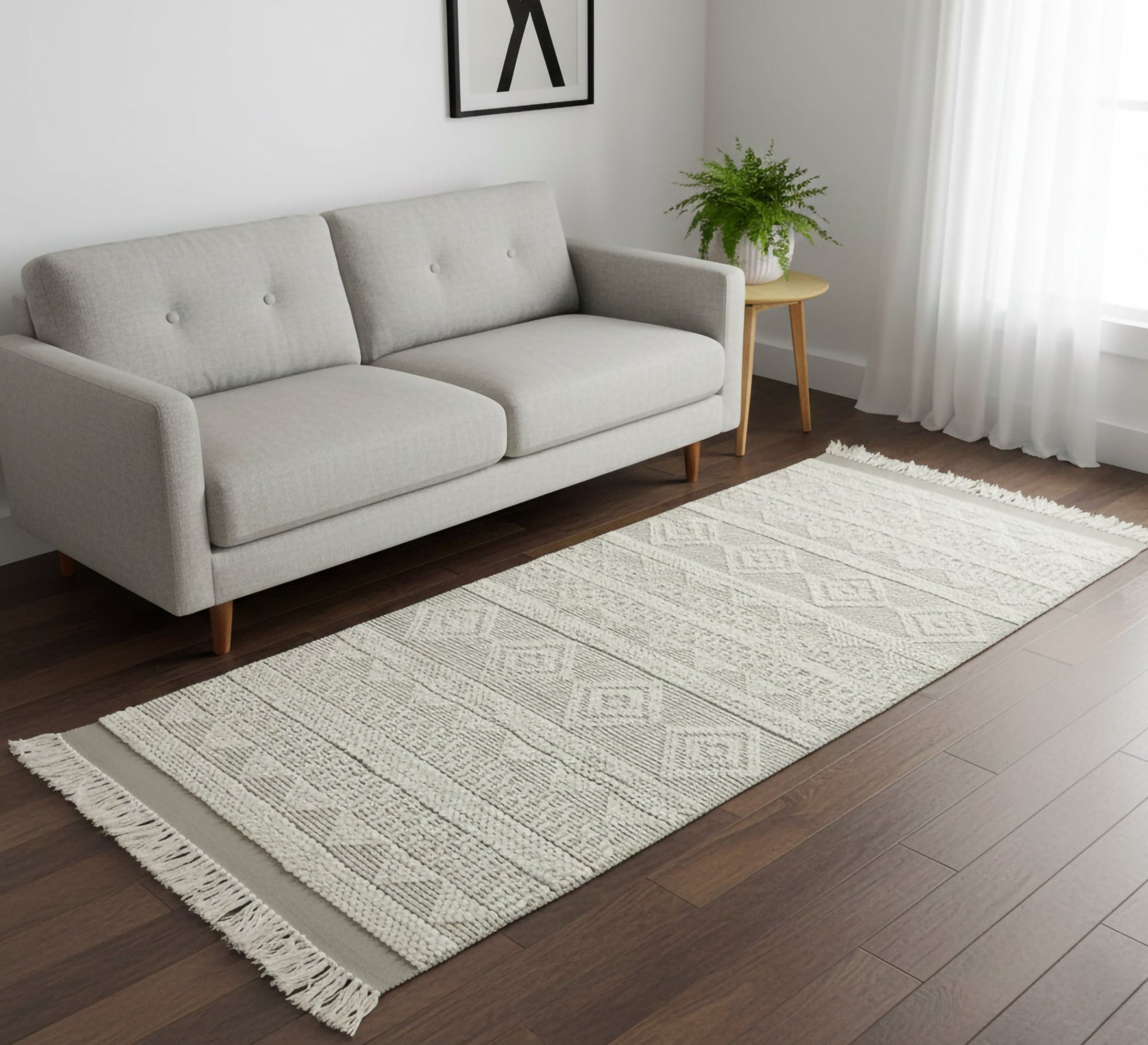 Long pile runner with a rich woven and embossed pattern design - Vitrine Furniture - Accessories