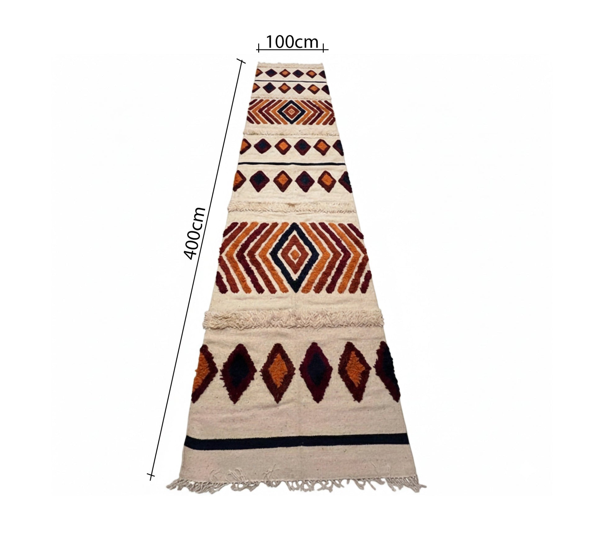 Long runner with Nubian motifs and warm earthy tones - Vitrine Furniture - Accessories
