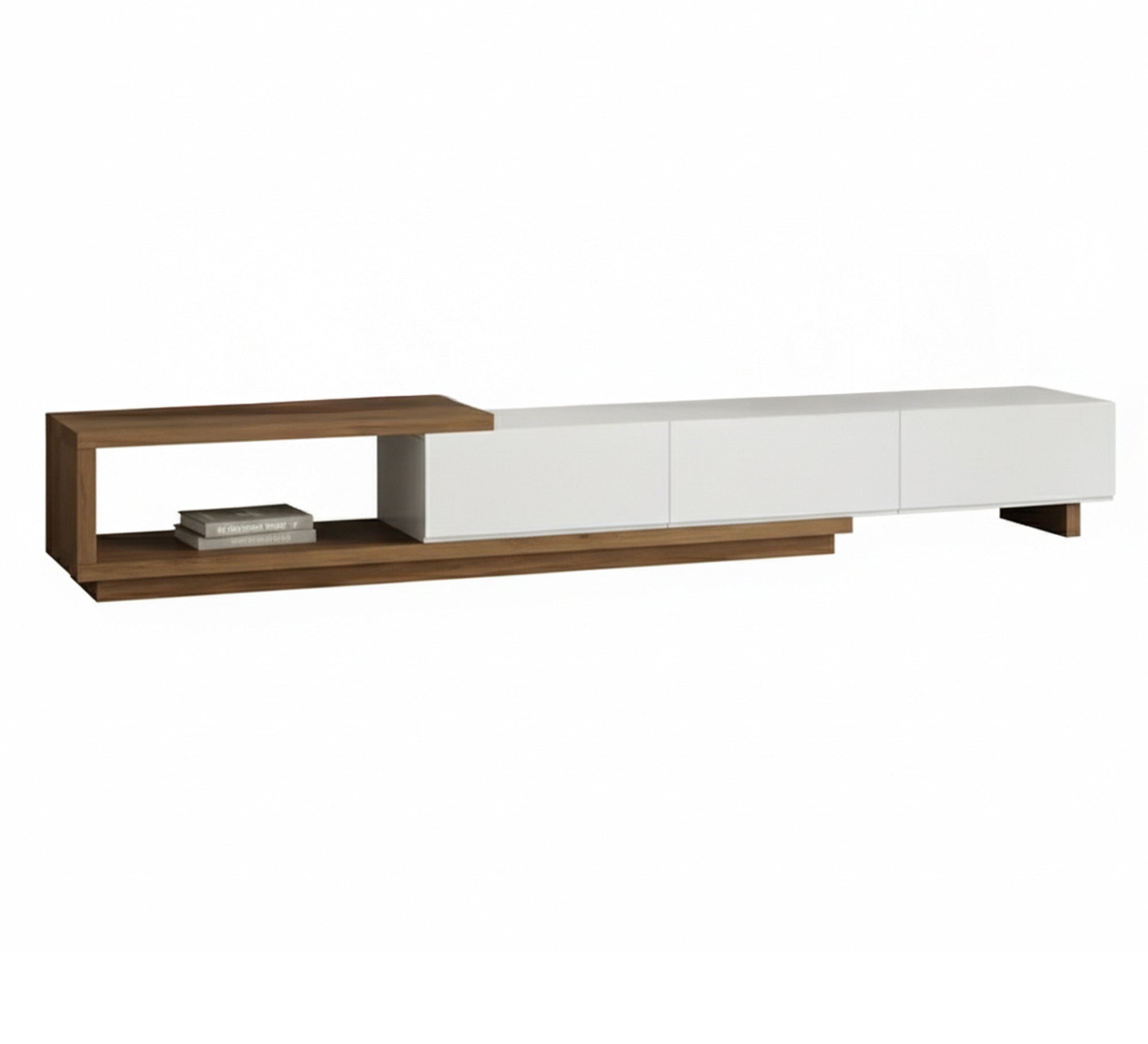 Long TV stand with touch - opening drawers - Vitrine Furniture - TV Table & Cabinet