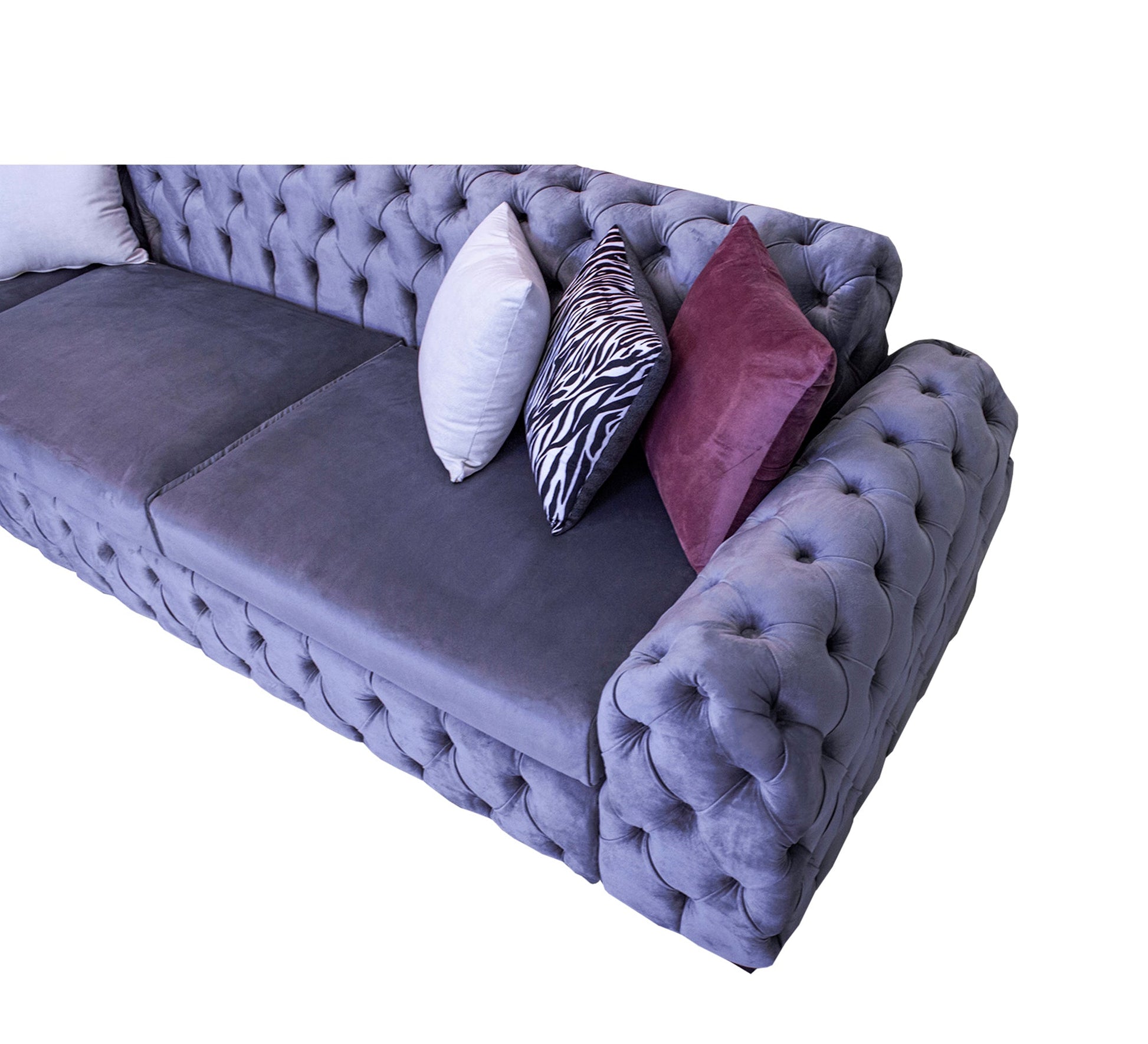 Lounge Chaise longue living corner and full capotonya upholstery - Vitrine Furniture - L - shape sofa set