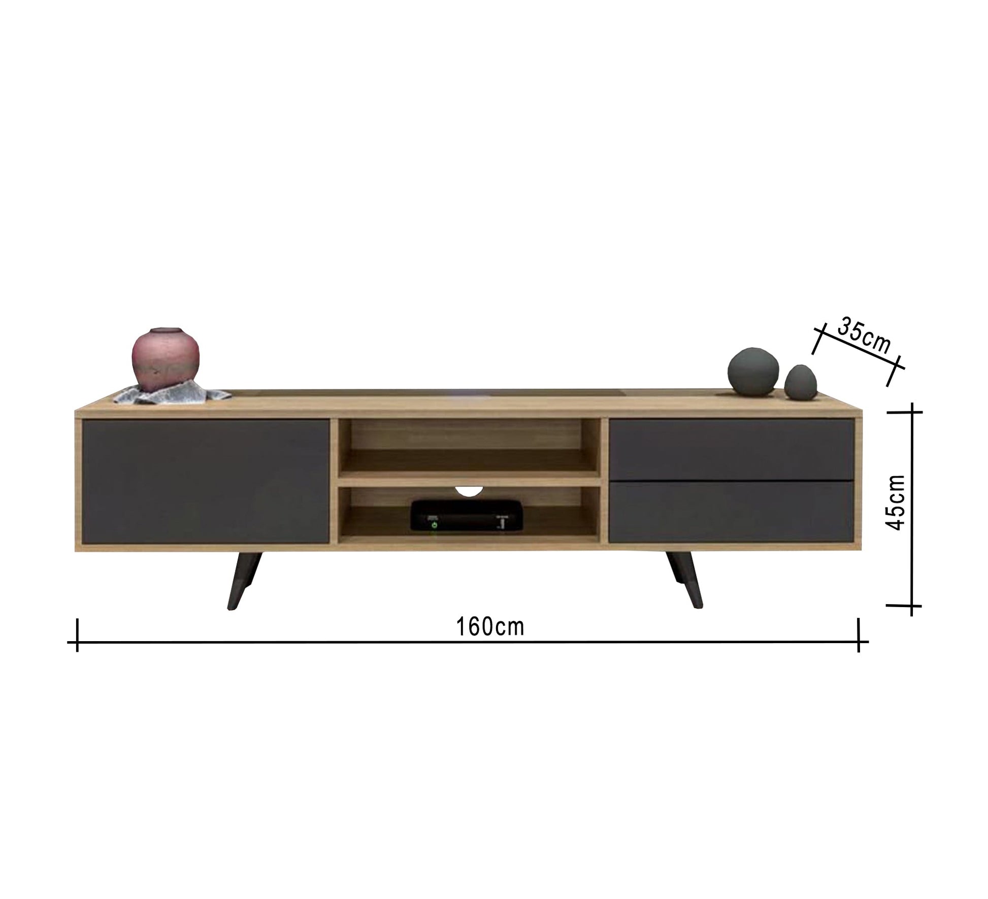 Lower TV unit and tiered upper shelves - Vitrine Furniture - Furniture