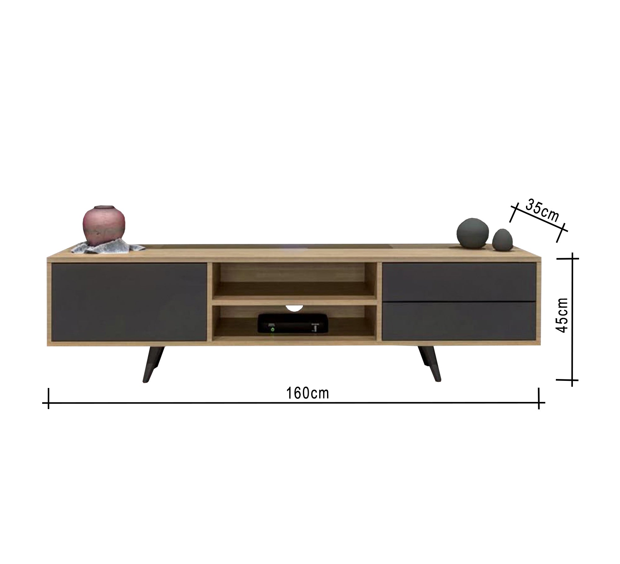 Lower TV unit and tiered upper shelves - Vitrine Furniture - Furniture