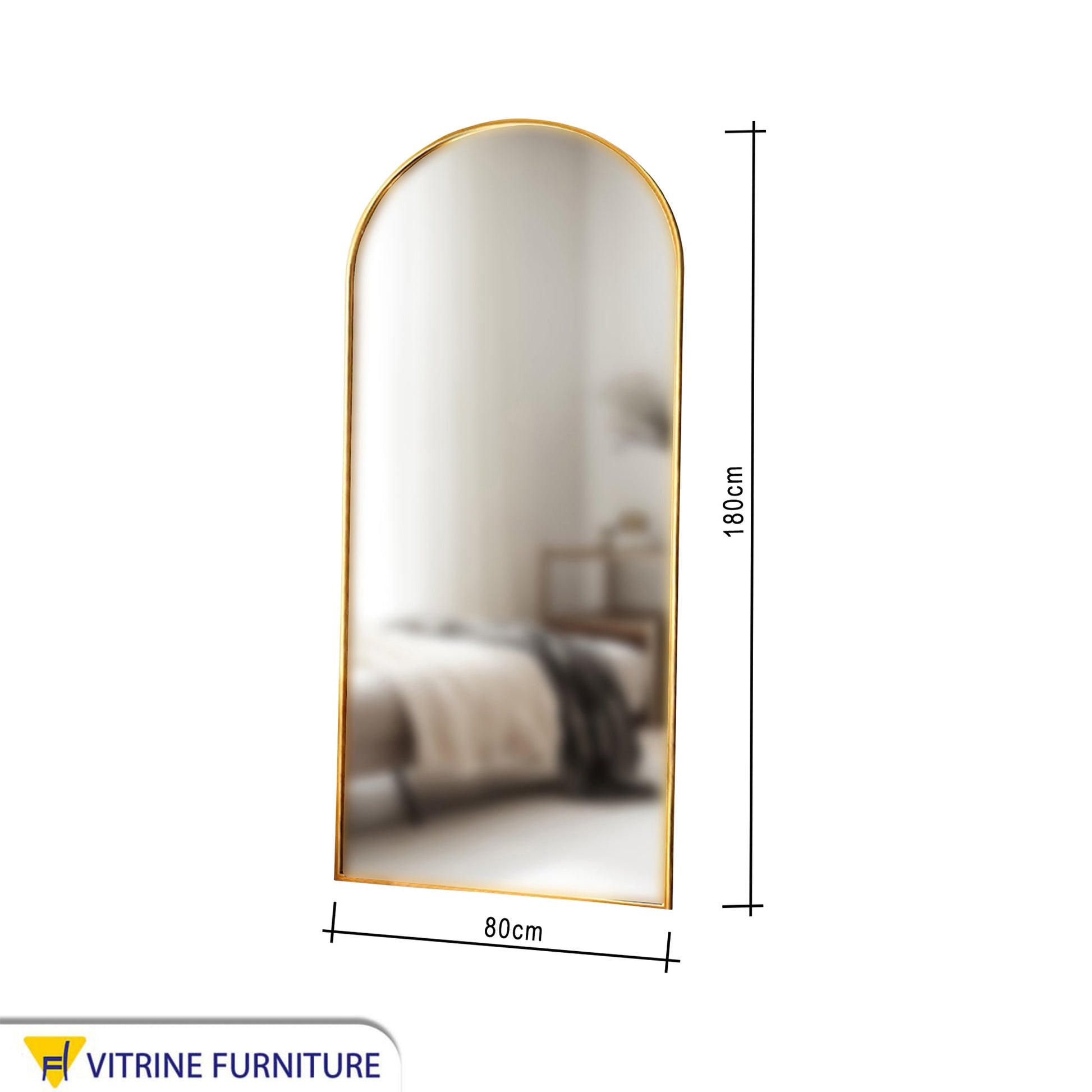 Luxor Mirrors: Modern Elegance with a Golden Frame - Vitrine Furniture - Décor