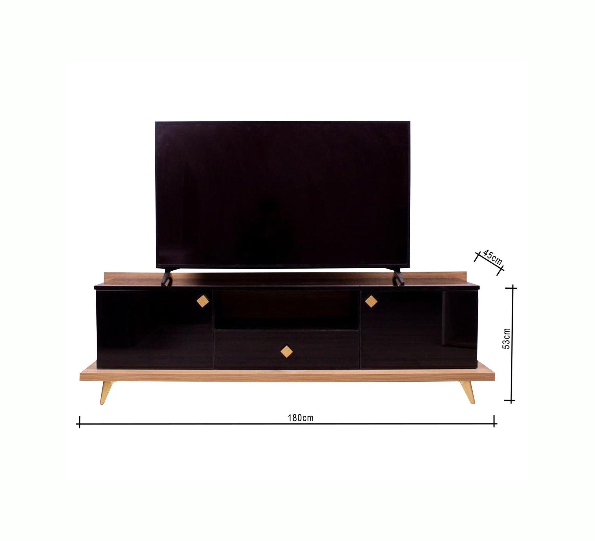 Luxurious black TV stand - Vitrine Furniture - Furniture