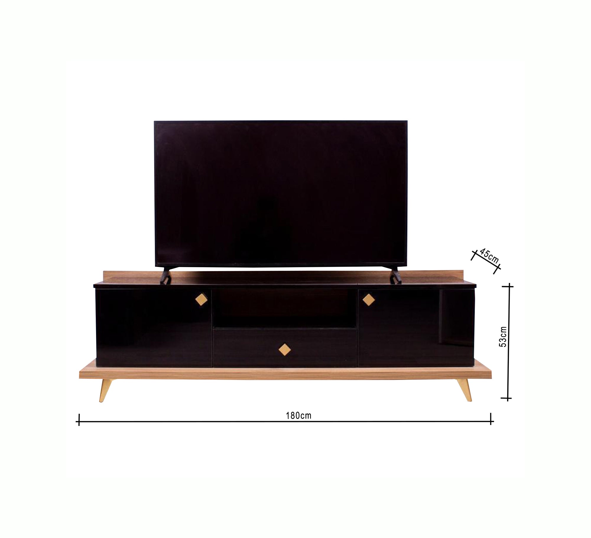 Luxurious black TV stand - Vitrine Furniture - Furniture