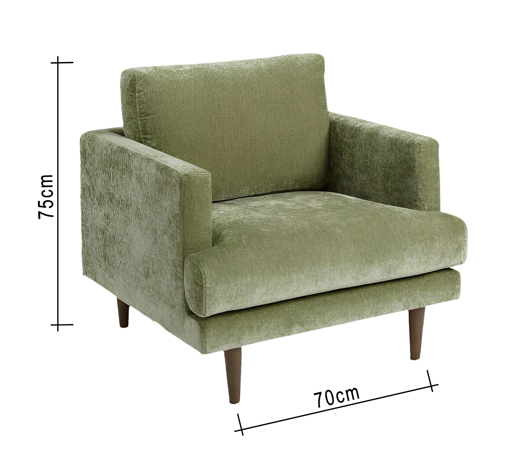 Luxurious chair in attractive olive color - Vitrine Furniture - Chairs & Chaise lounge