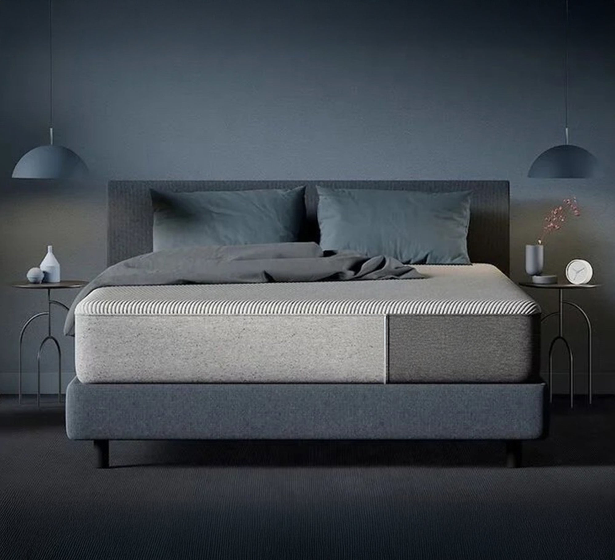 Luxurious dark gray bed - Vitrine Furniture - Furniture