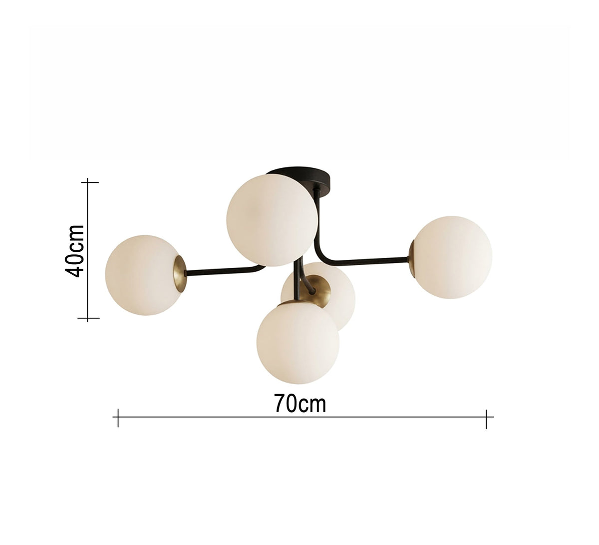 Luxurious semi-flush mount ceiling chandelier - Vitrine Furniture - Ceiling lights