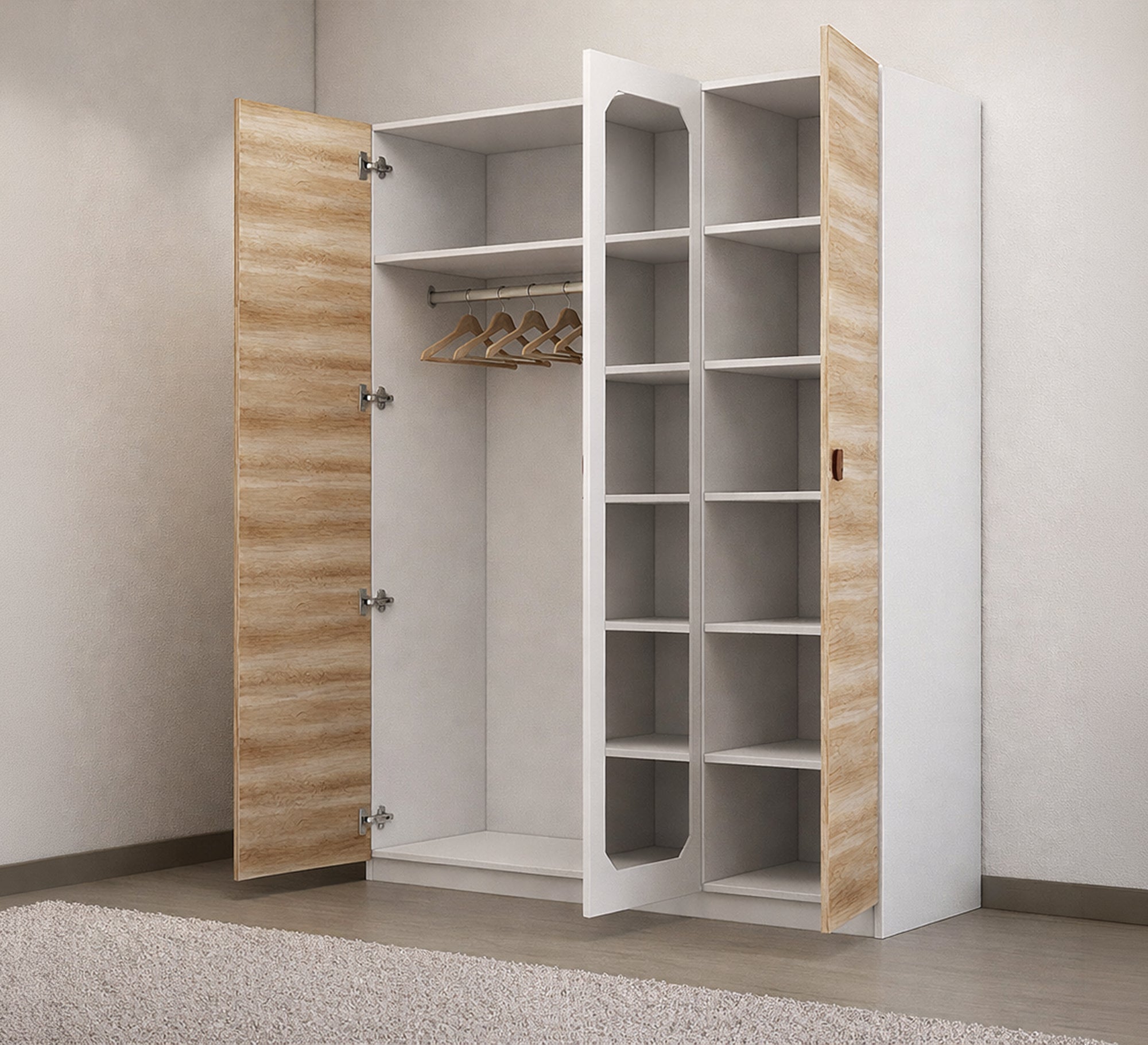 Luxurious three - door wardrobe - Vitrine Furniture - Wardrobes