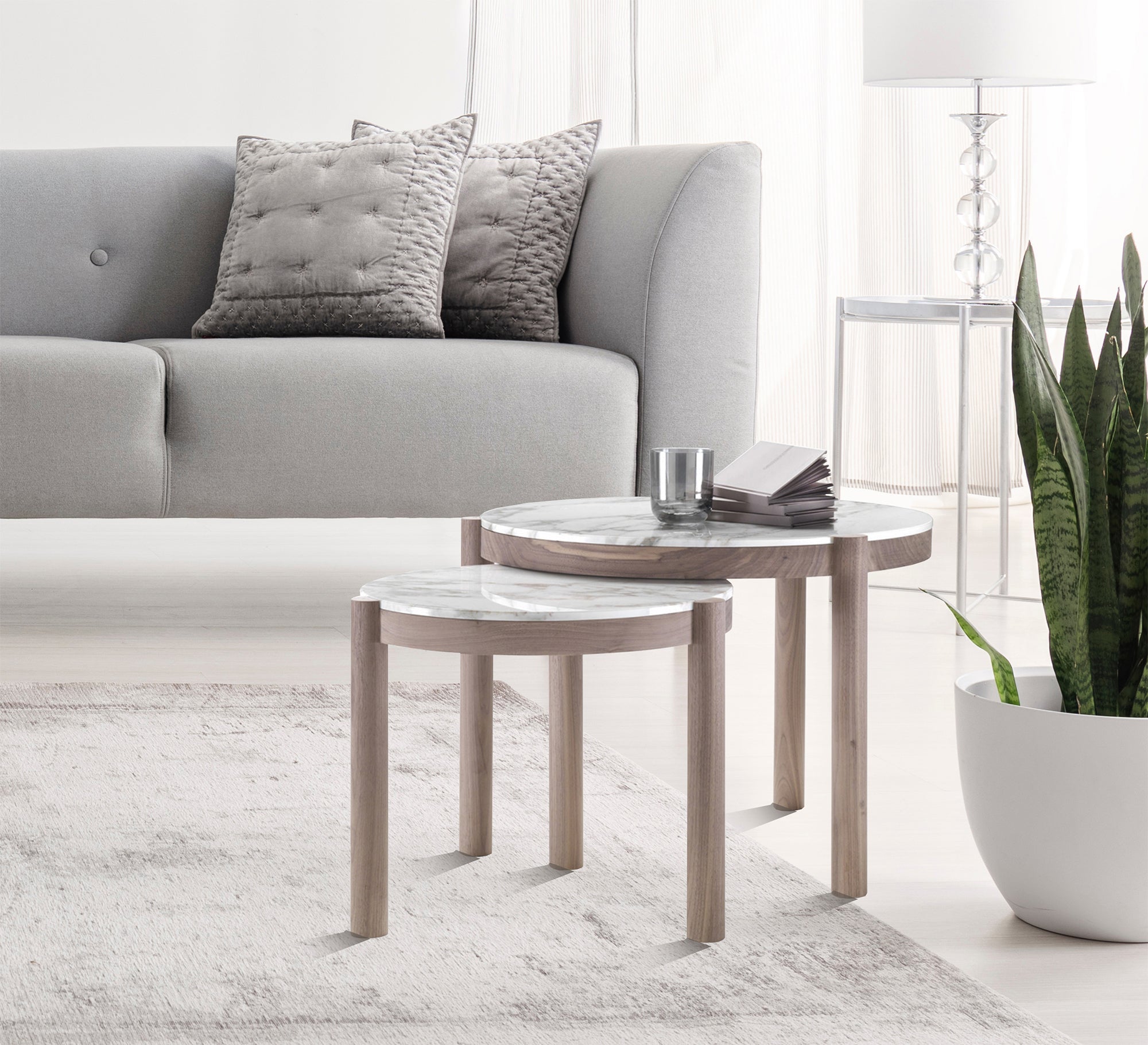 Luxurious Turkish Marble Side Tables - Vitrine Furniture - Furniture
