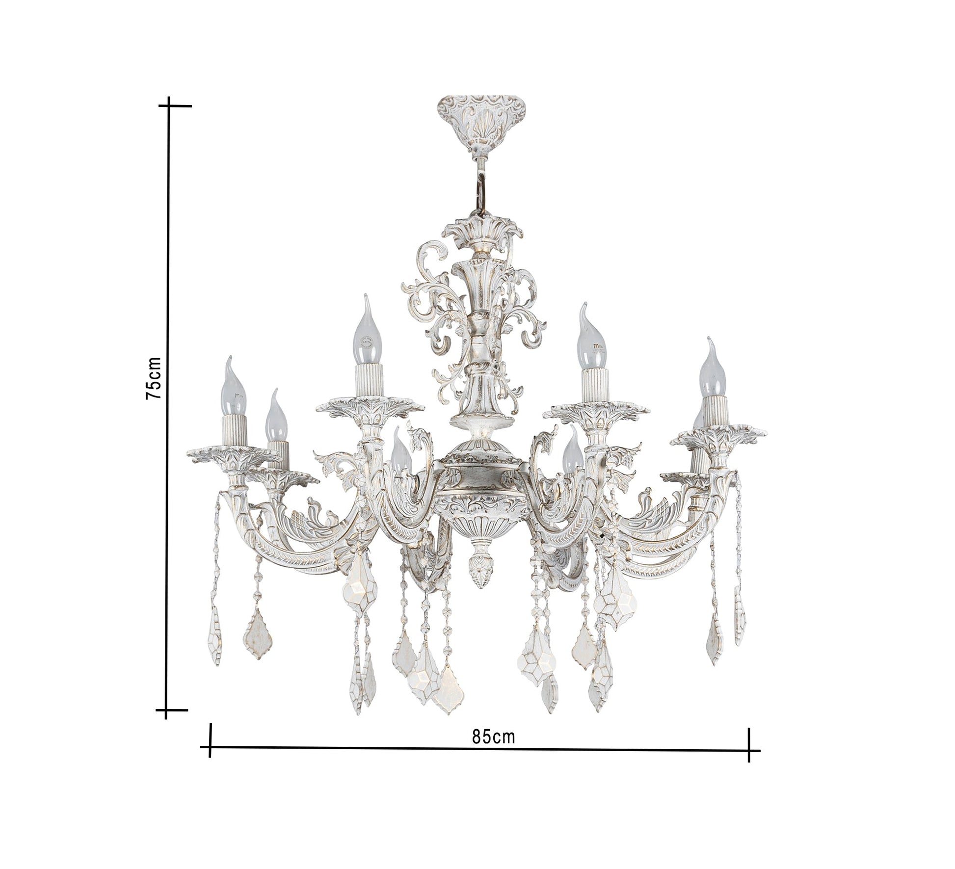 luxurious white chandelier - Vitrine Furniture - Lighting