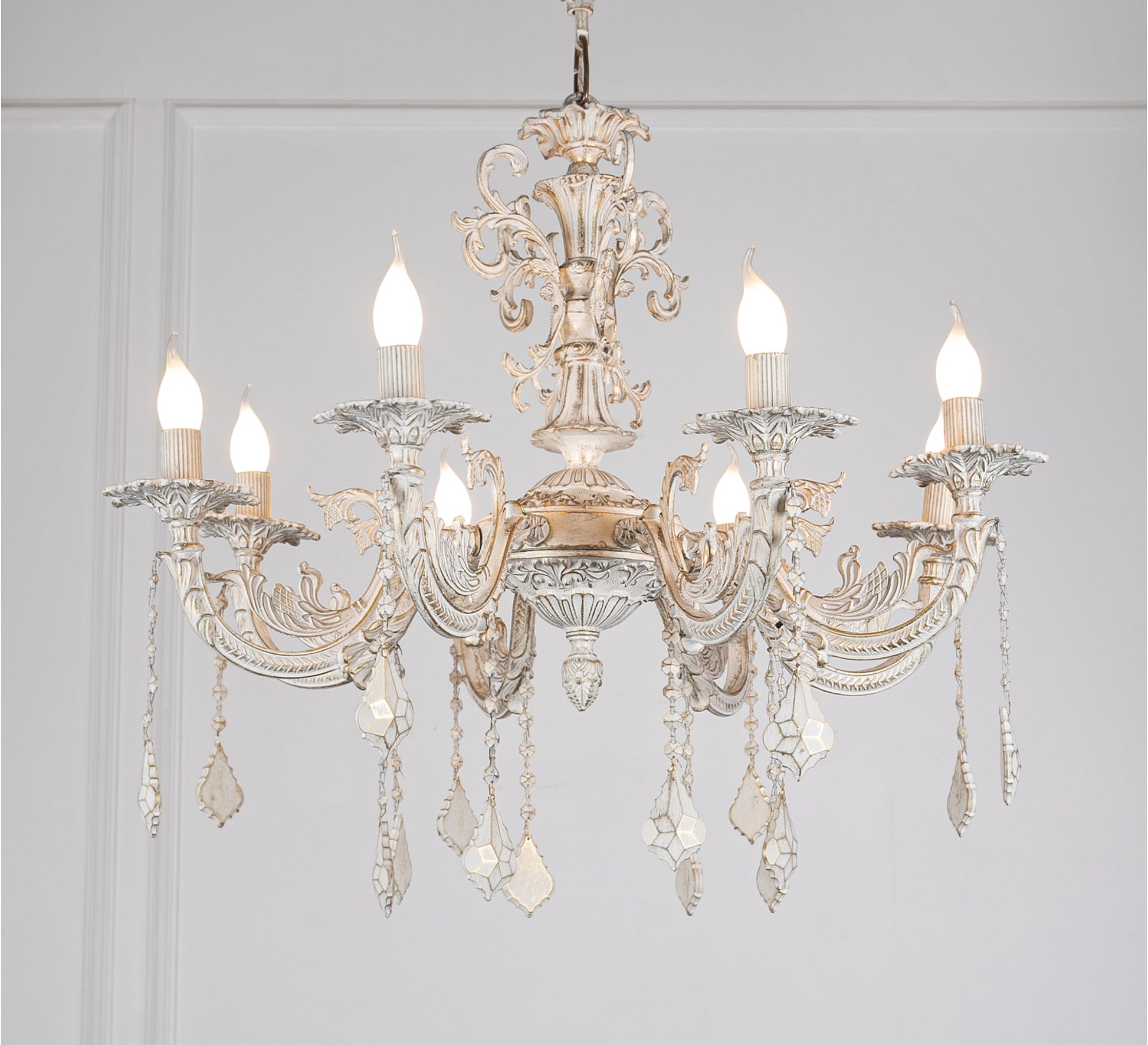 luxurious white chandelier - Vitrine Furniture - Lighting