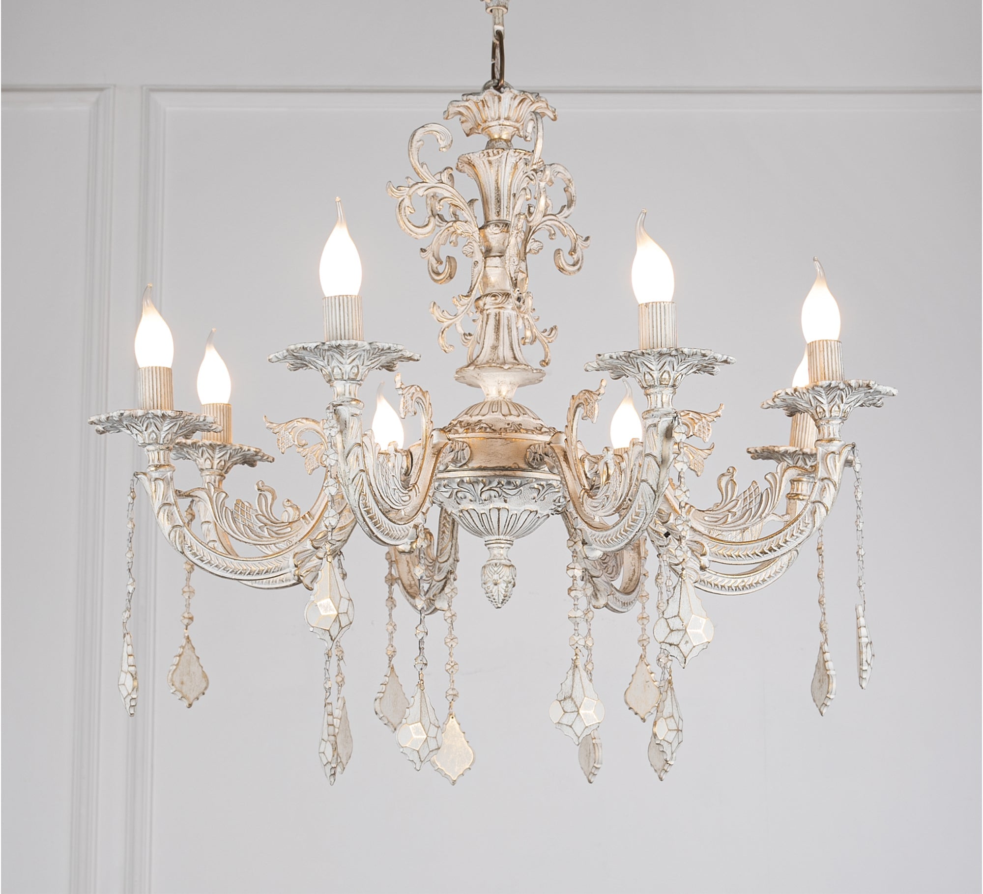 luxurious white chandelier - Vitrine Furniture - Lighting
