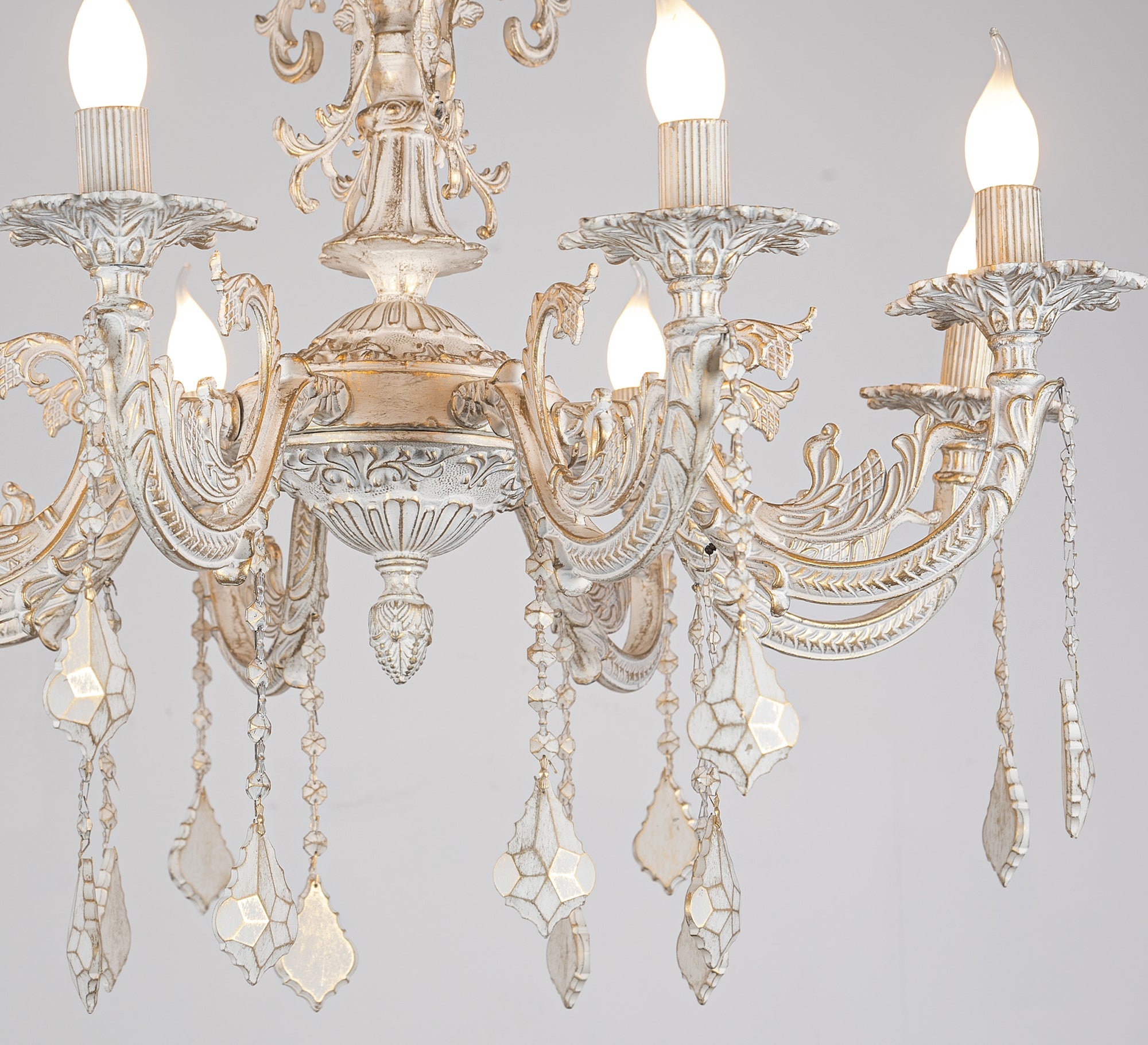 luxurious white chandelier - Vitrine Furniture - Lighting