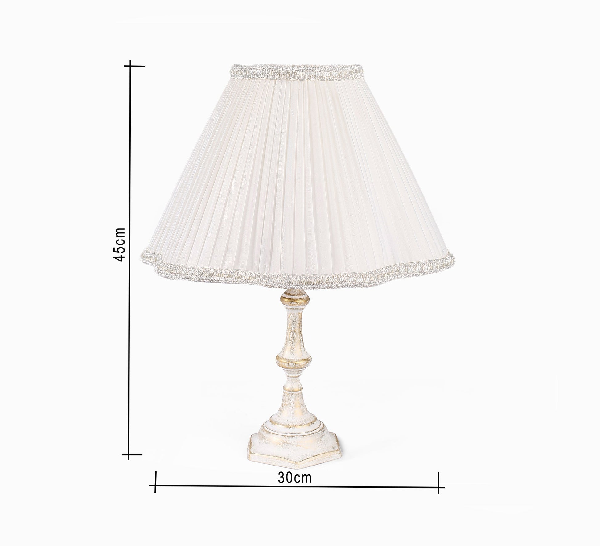 Luxury classic white table lamp - Vitrine Furniture - Lighting