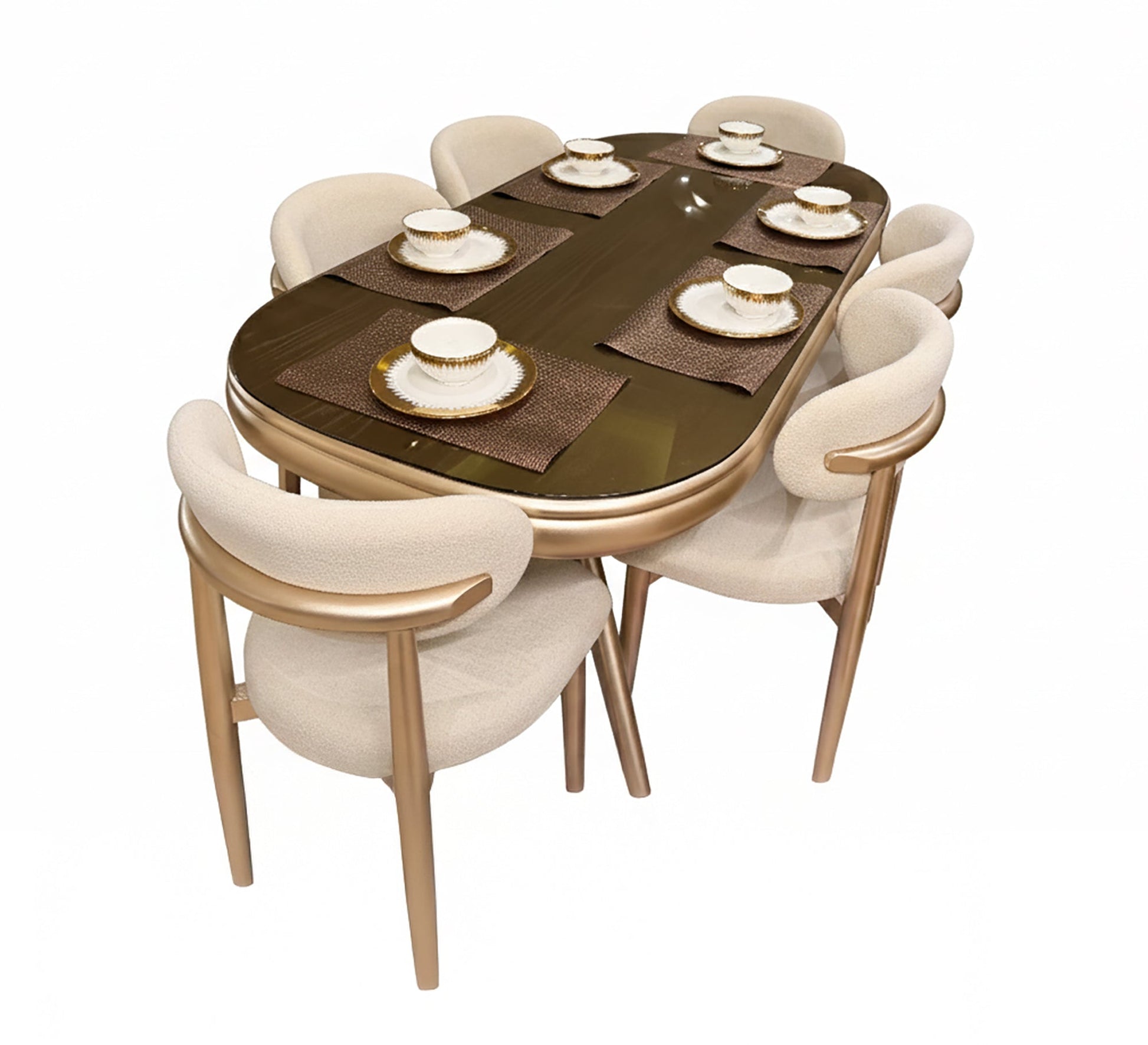 Luxury dining set with a modern design - Vitrine Furniture - Furniture