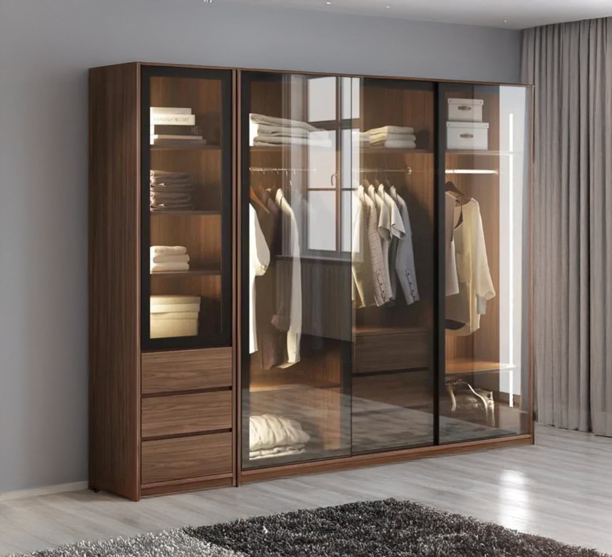 Luxury glass wardrobe - Vitrine Furniture - Furniture