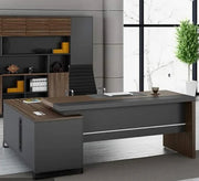 Luxury gray L - shaped executive desk - Vitrine Furniture - Furniture