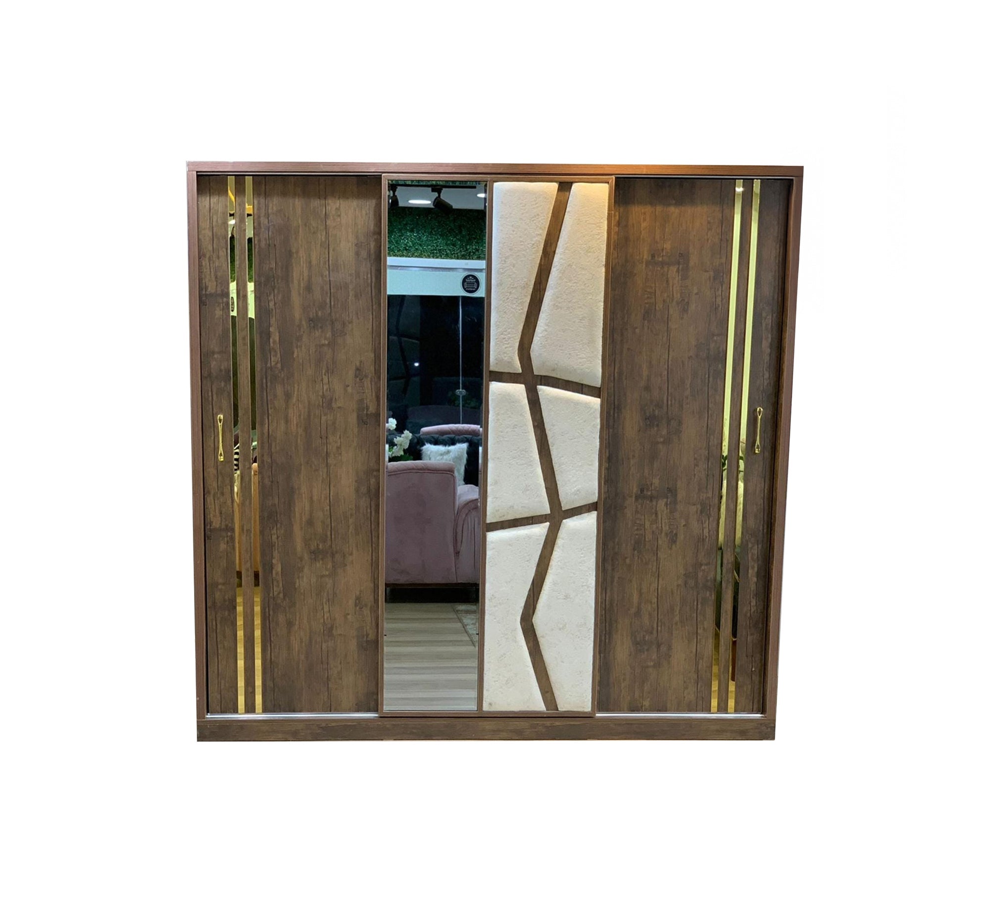 Luxury wardrobe with modern golden touches - Vitrine Furniture - Furniture