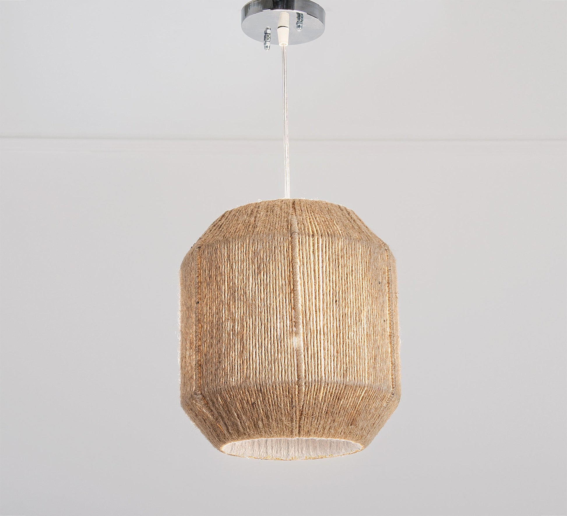 Macrame Ceiling Lamp Cylindrical - Vitrine Furniture - Lighting
