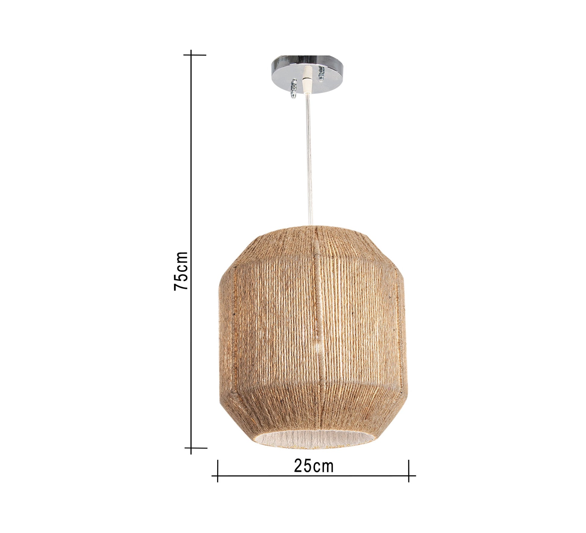 Macrame Ceiling Lamp Cylindrical - Vitrine Furniture - Lighting
