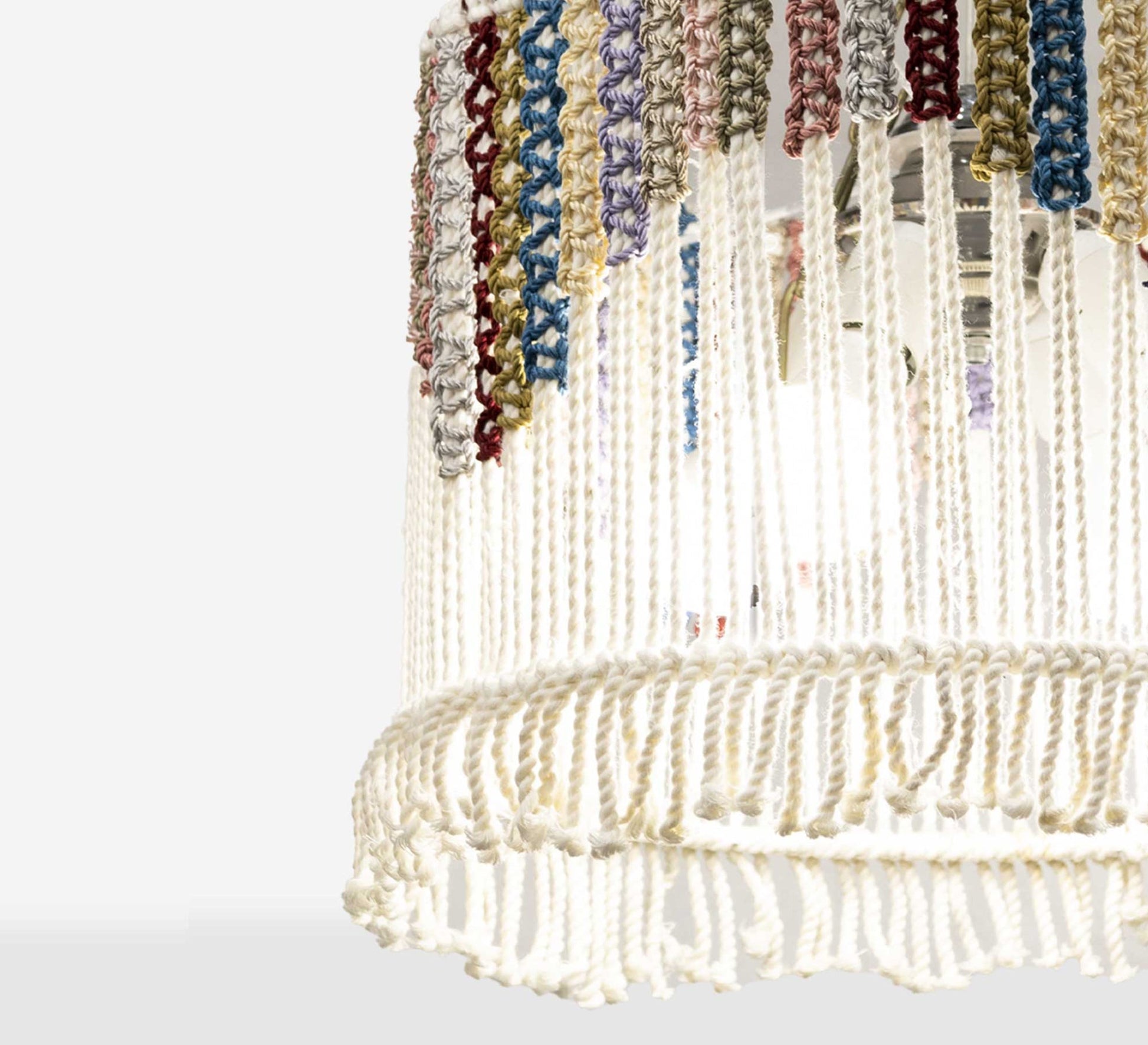 macrame ceiling lamp with bohemian design - Vitrine Furniture - Lighting