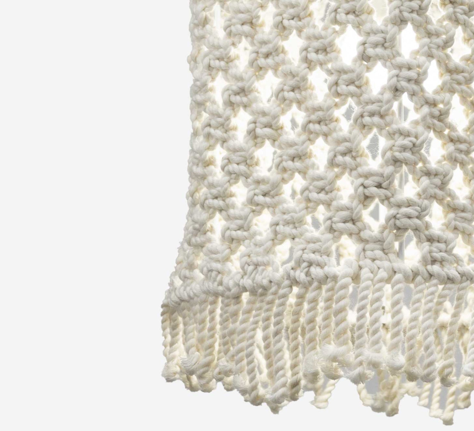 macrame ceiling lamp with bohemian design - Vitrine Furniture - Lighting