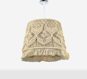 macrame ceiling lamp with ornate design - Vitrine Furniture - Lighting
