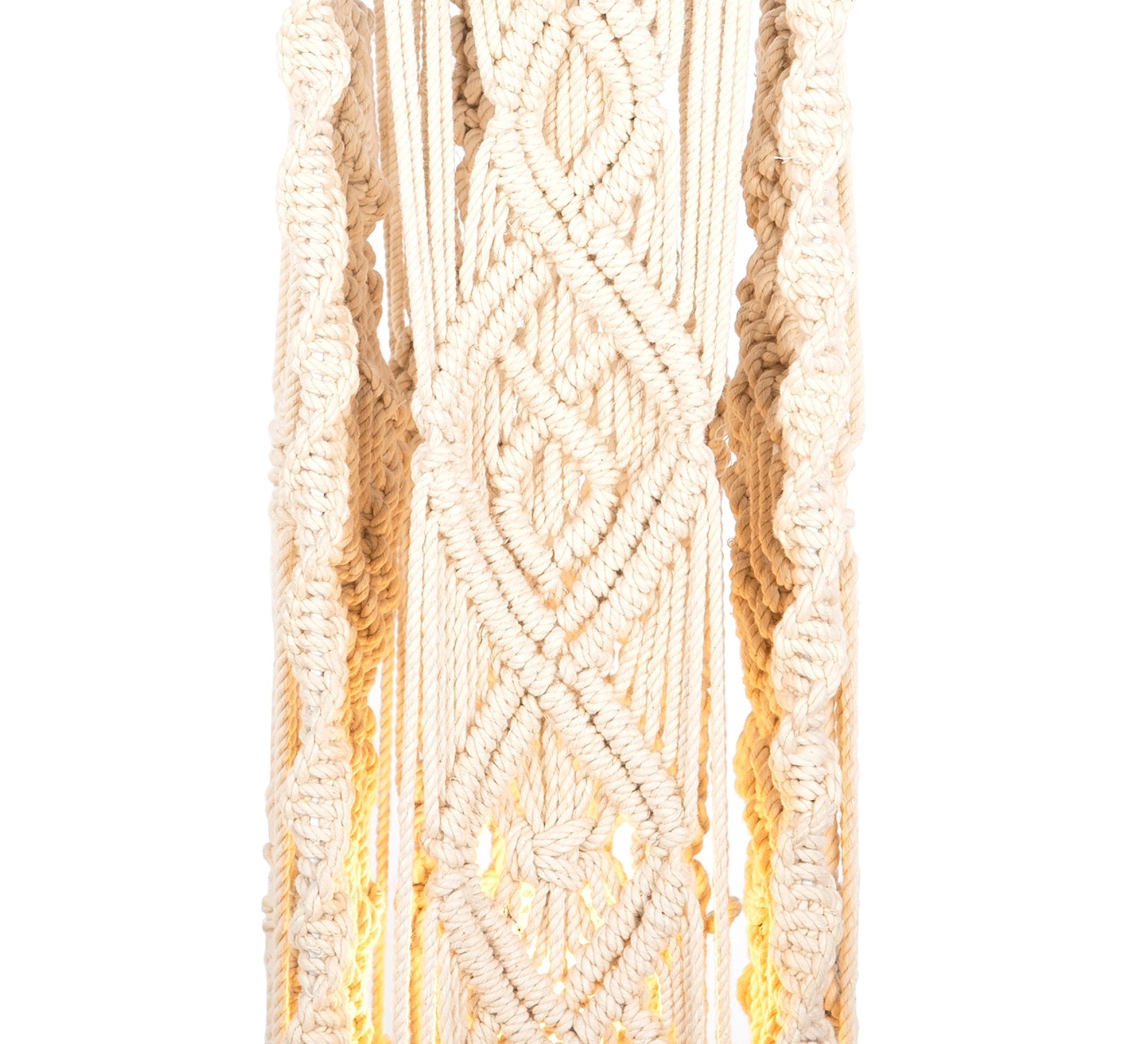 Macrame floor lamp in an elongated shape - Vitrine Furniture - Lighting