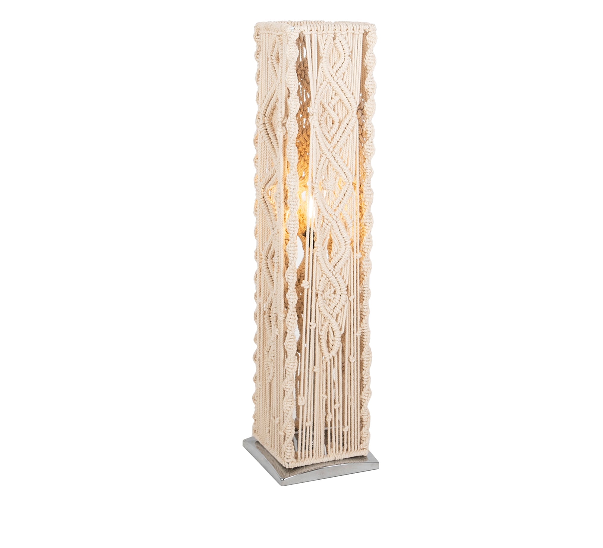 Macrame floor lamp in an elongated shape - Vitrine Furniture - Lighting
