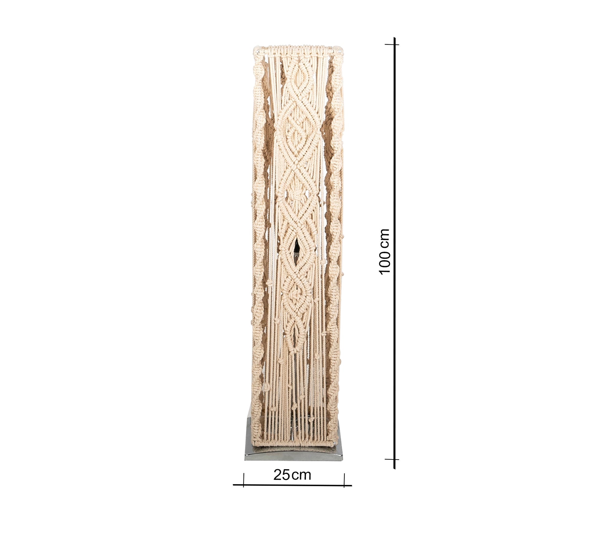 Macrame floor lamp in an elongated shape - Vitrine Furniture - Lighting