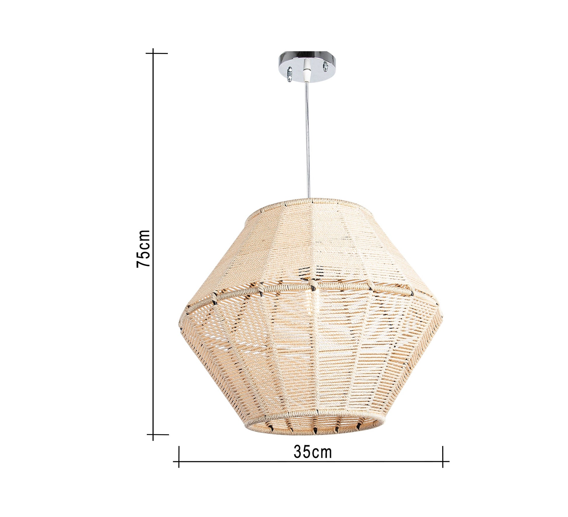 Macrame thread ceiling pendant - Vitrine Furniture - Lighting
