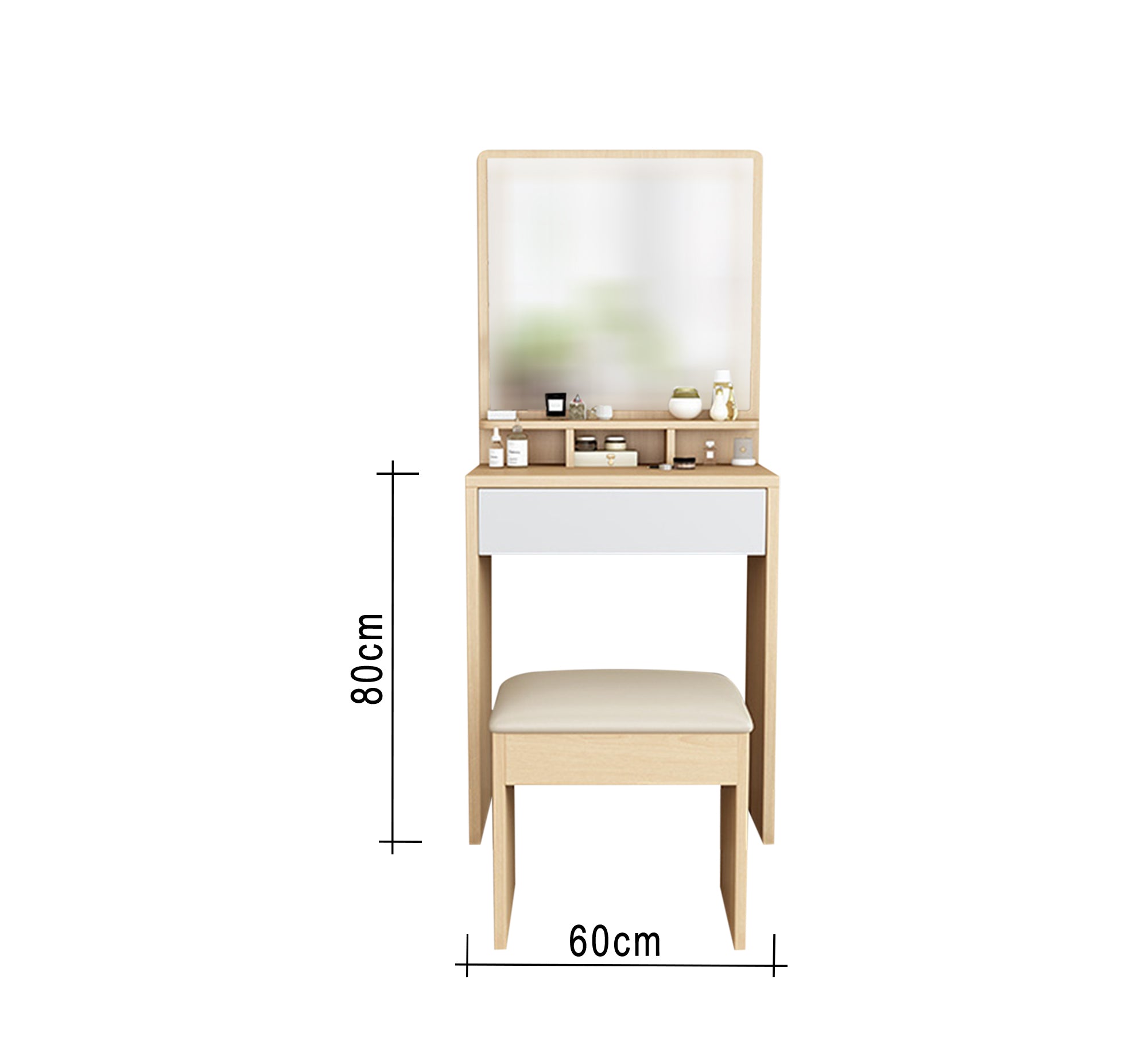 Makeup Vanities: Small, White, and Beige Beauty - Vitrine Furniture - Furniture