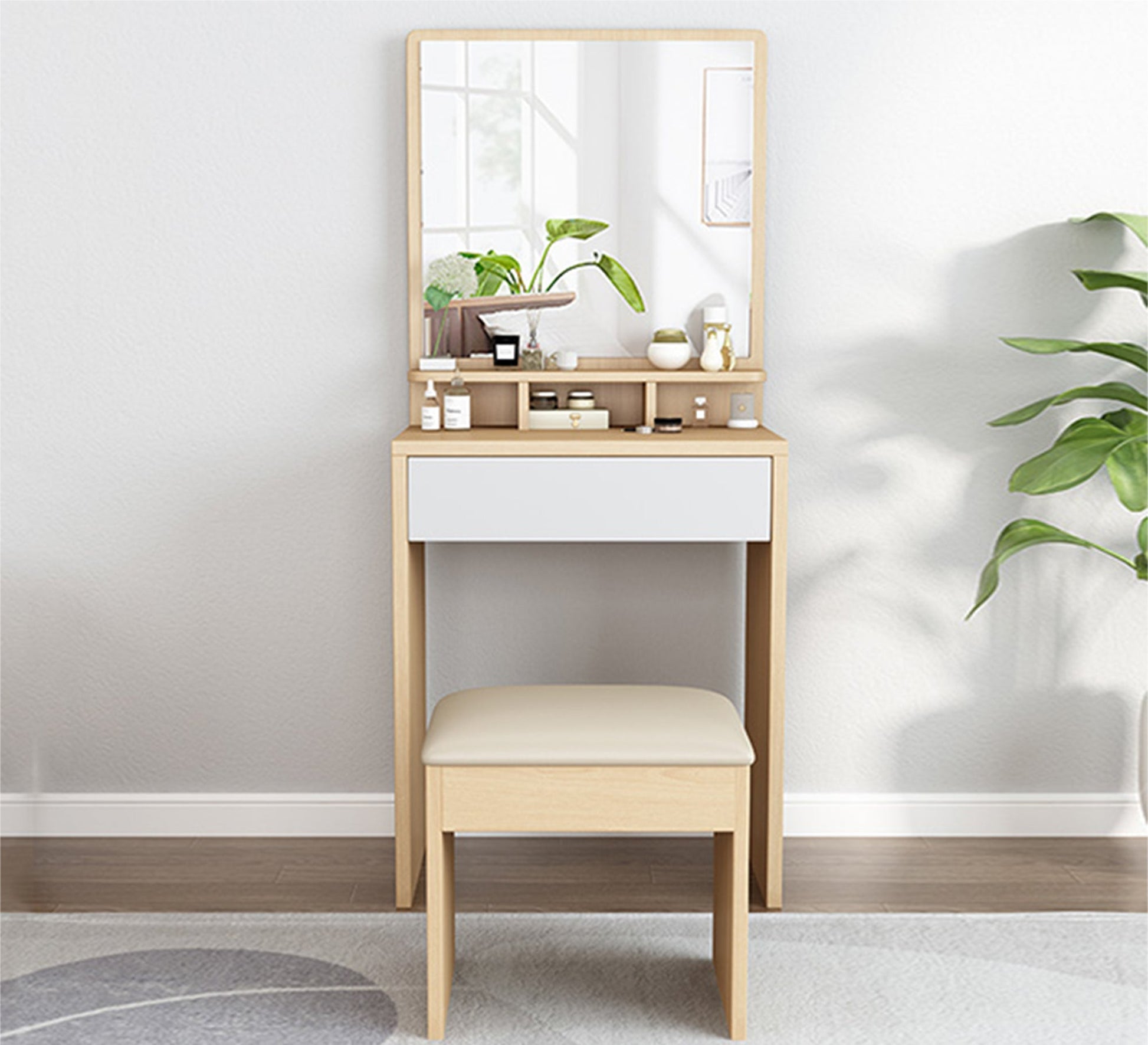 Makeup Vanities: Small, White, and Beige Beauty - Vitrine Furniture - Furniture