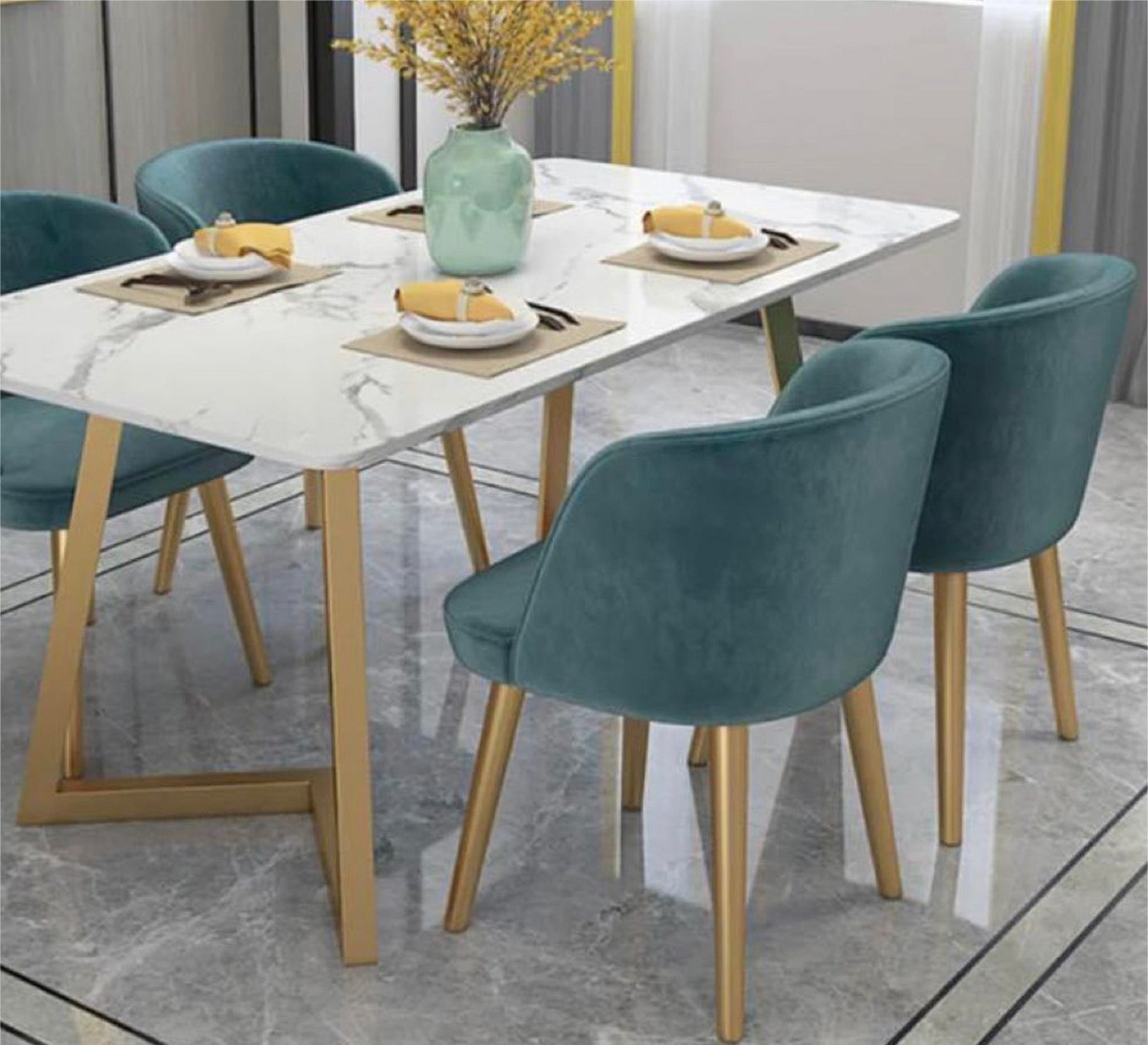 Marble dining table for four people - Vitrine Furniture - Furniture