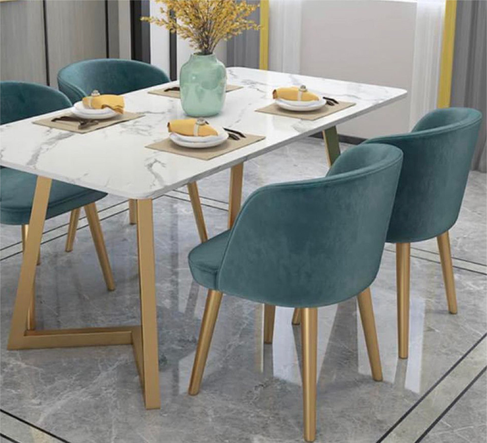 Marble dining table for four people - Vitrine Furniture - Furniture