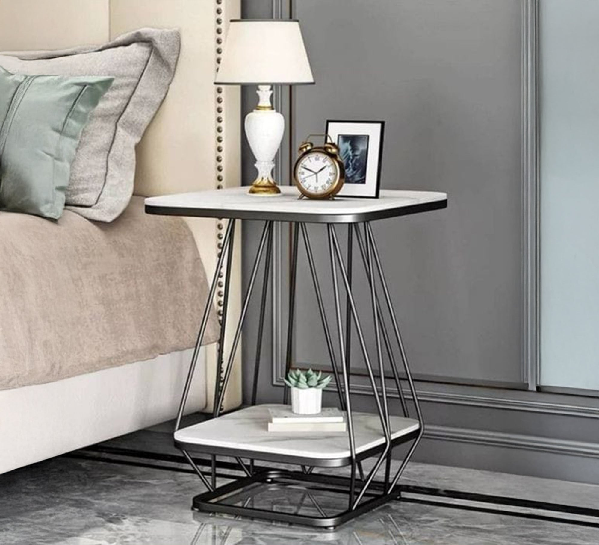 Marble top side table - Vitrine Furniture - Furniture