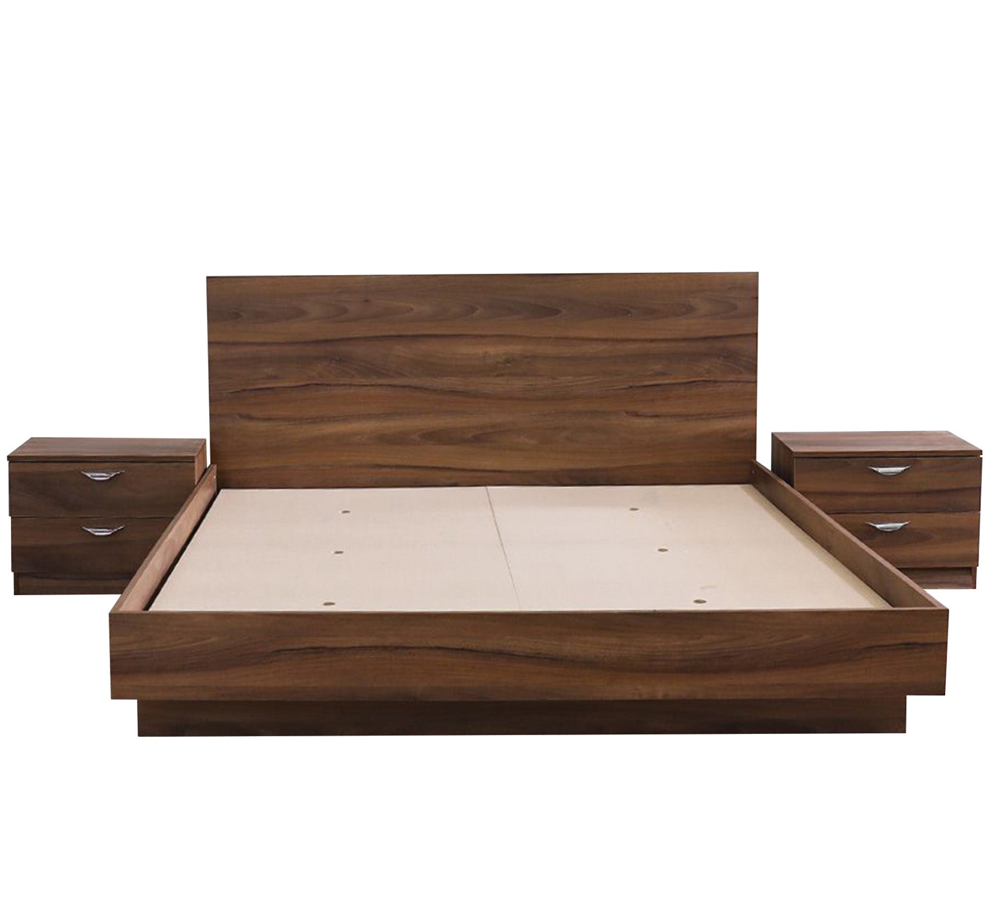 Master bedroom in luxurious wooden brown - Vitrine Furniture - Bed Sets