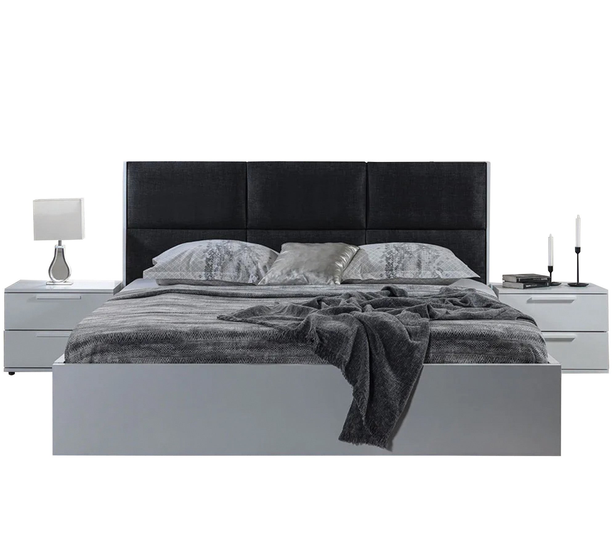 Master bedroom in white - Vitrine Furniture - Bed Sets