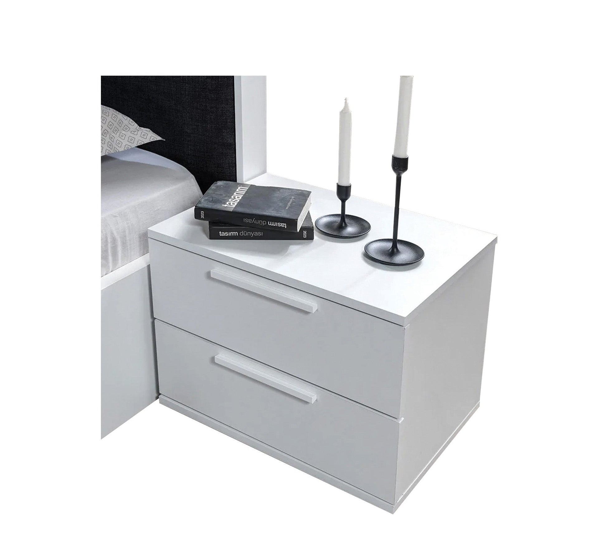 Master bedroom in white - Vitrine Furniture - Bed Sets