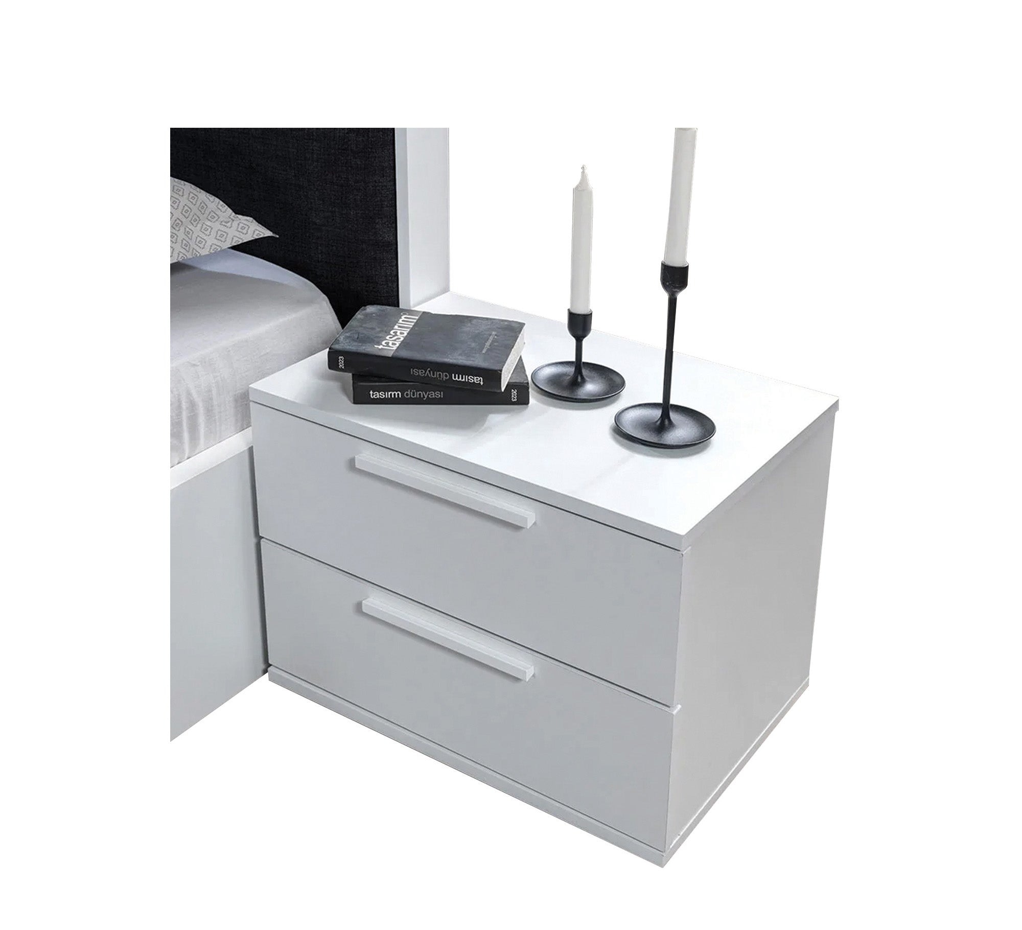 Master bedroom in white - Vitrine Furniture - Bed Sets