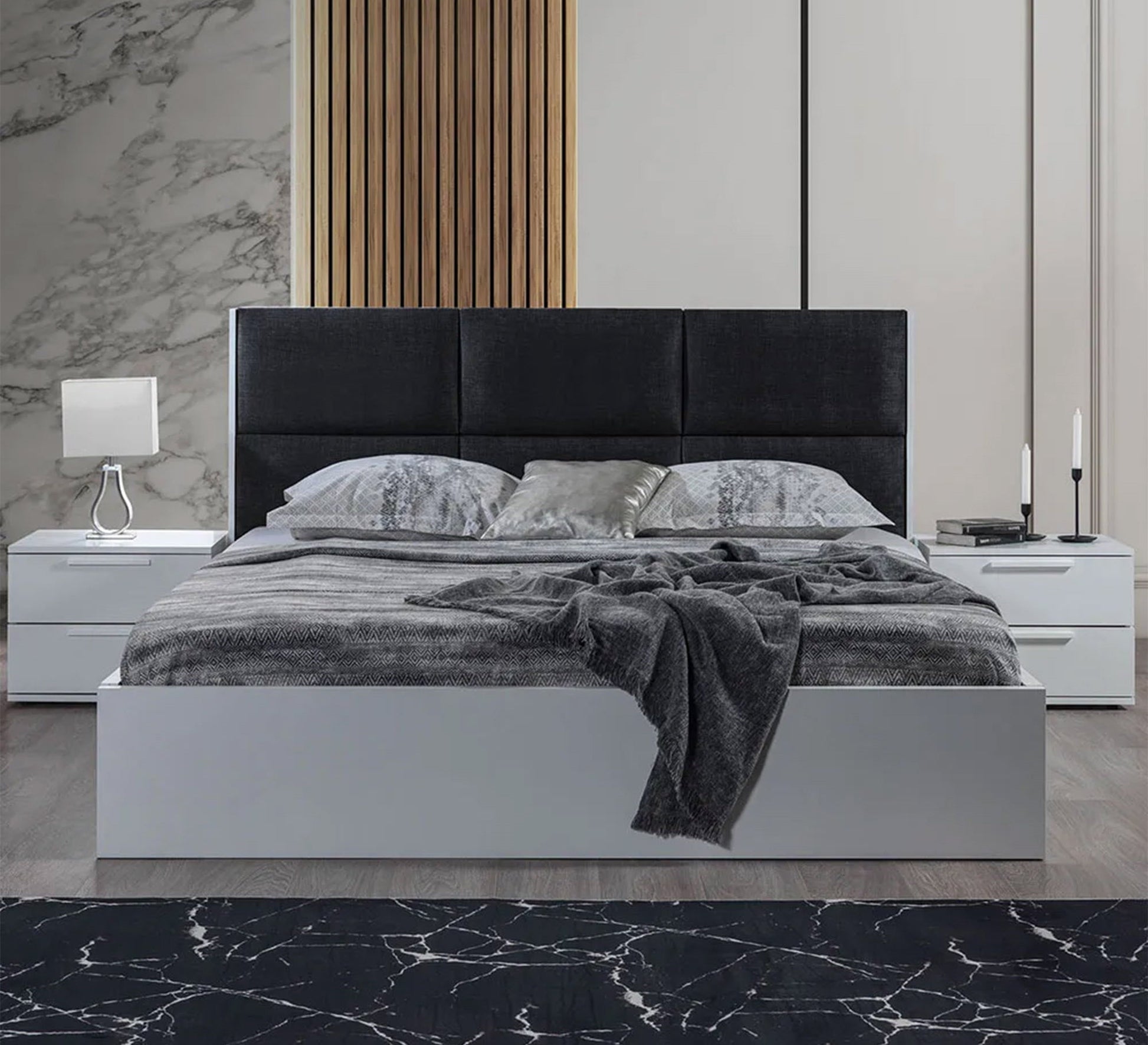 Master bedroom in white - Vitrine Furniture - Bed Sets