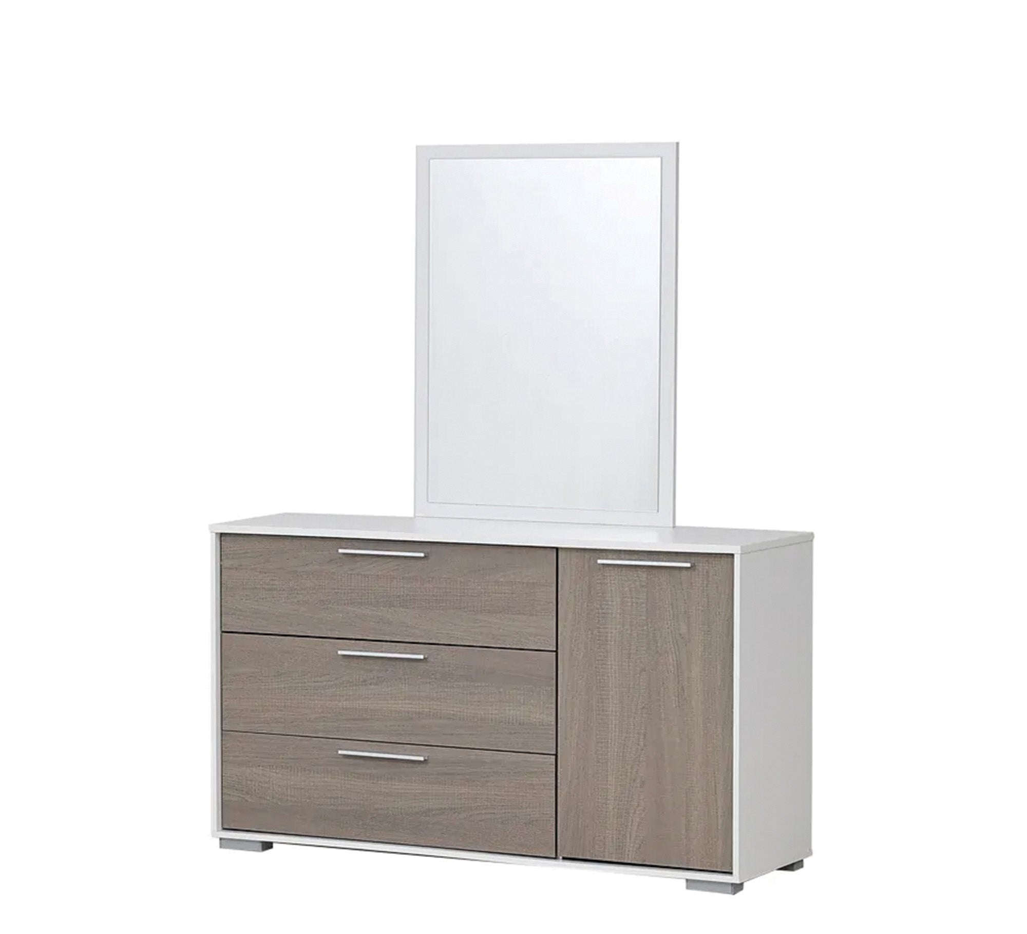 Master bedroom in white * grey - Vitrine Furniture - Bed Sets