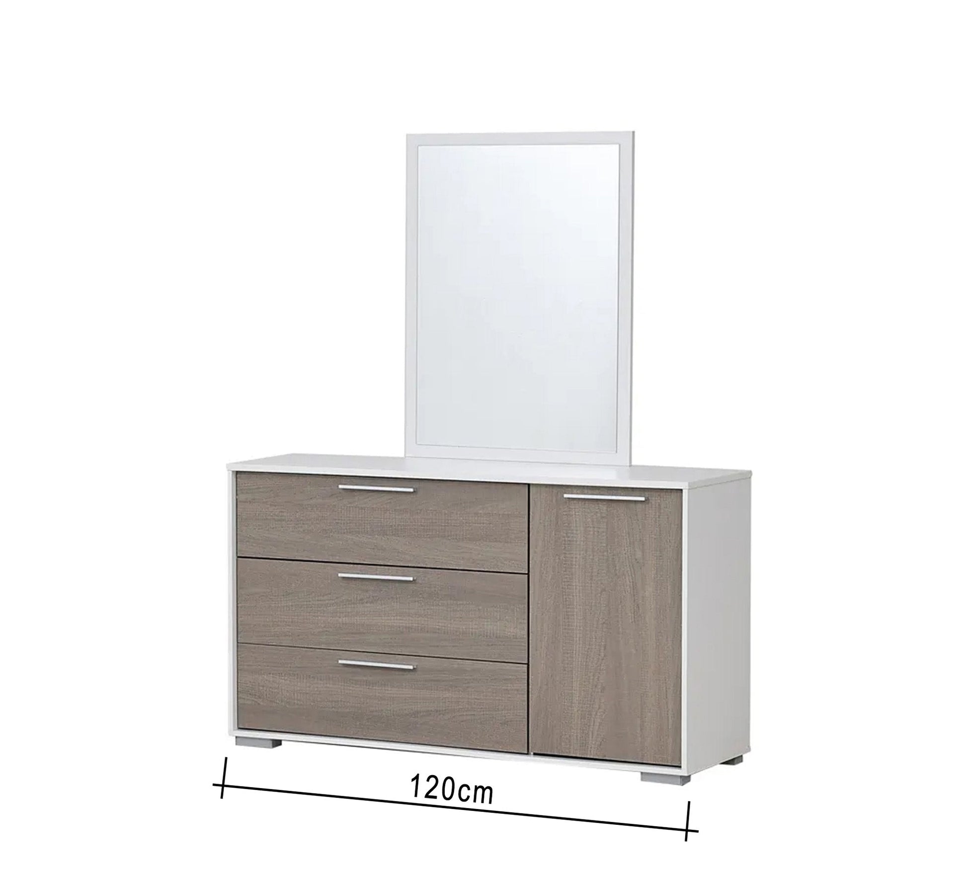 Master bedroom in white * grey - Vitrine Furniture - Bed Sets