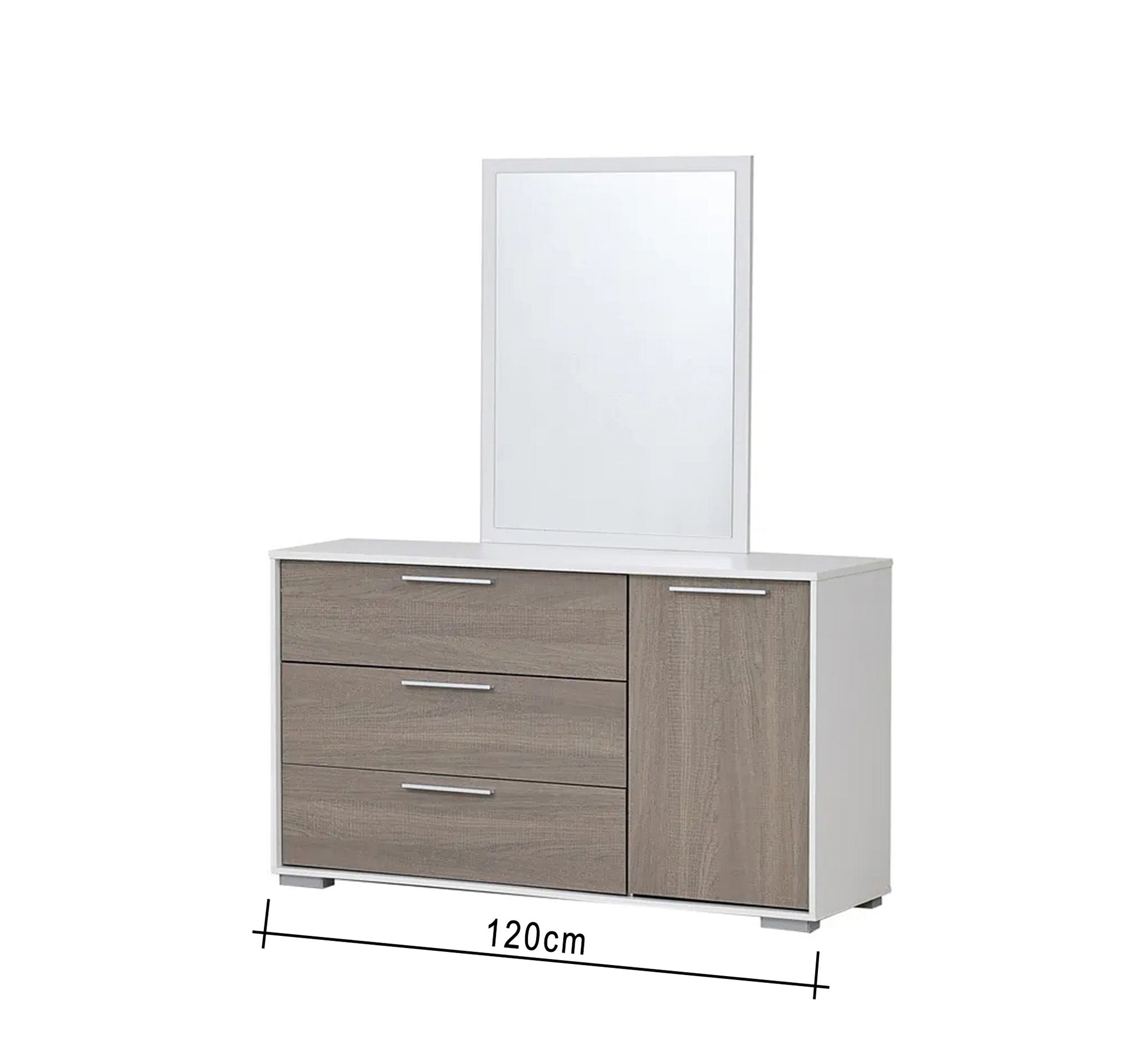 Master bedroom in white * grey - Vitrine Furniture - Bed Sets