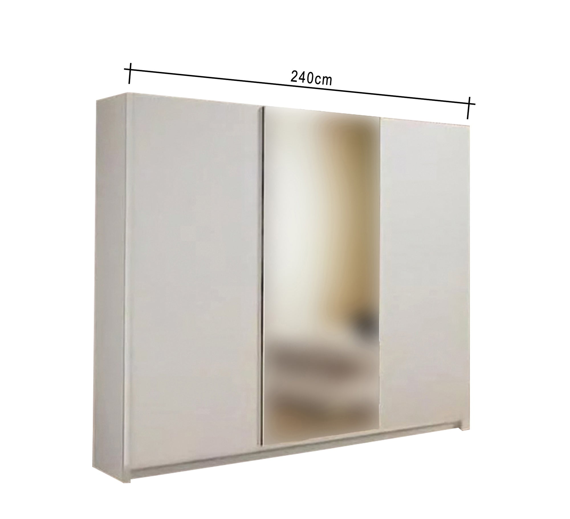 Master bedroom in white with sliding wardrobe - Vitrine Furniture - Bed Sets